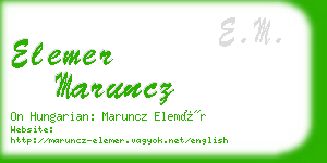 elemer maruncz business card